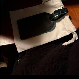 Tieks Black and Teal Travel Tag